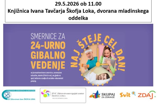 Preventivne delavnice: Smernice za 24-urno gibalno vedenje